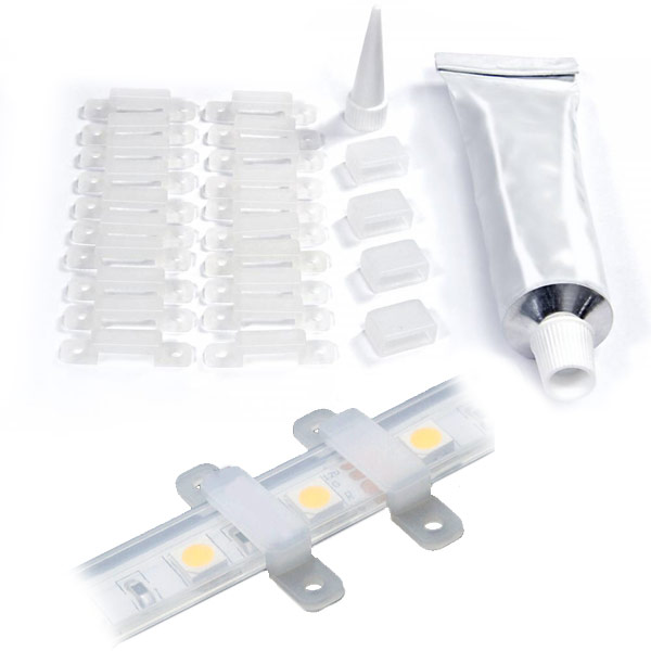 10pcs per package Waterproof IP67 IP68 LED Strip Lights Mounting Brackets, Without Screws , 10 Package Free Send Silicone Glue and Injection Tool 10pcs per package Waterproof IP67 IP68 LED Strip Lights Mounting Brackets, Without Screws , 10 Package Free Send Silicone Glue and Injection Tool
